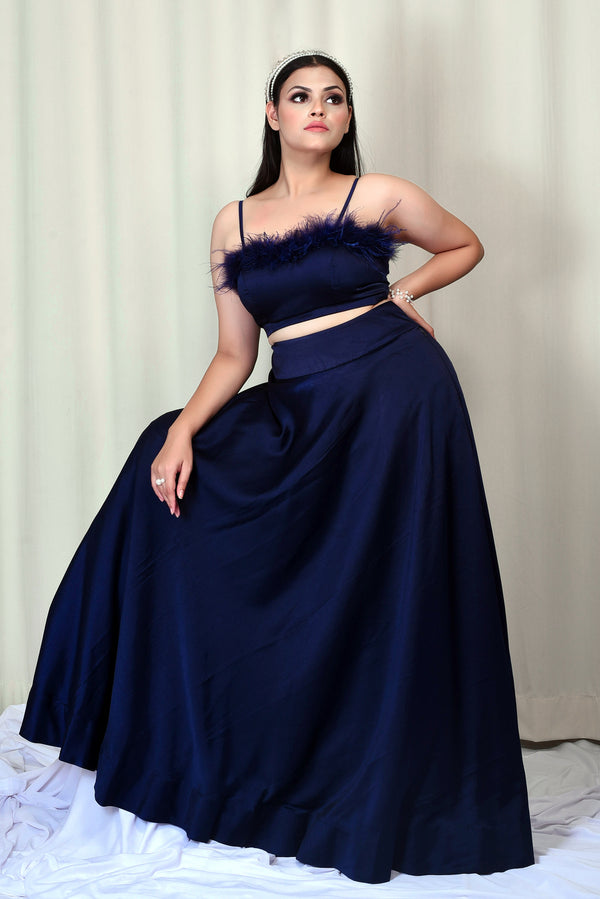 Royal Blue Lehenga Skirt